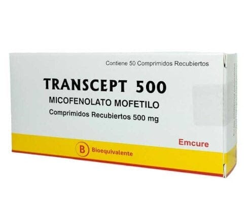 Transcept 500 mg x 50 comprimidos recubiertos "Ley Cenabast" Farmex-Pluxee-Persistente